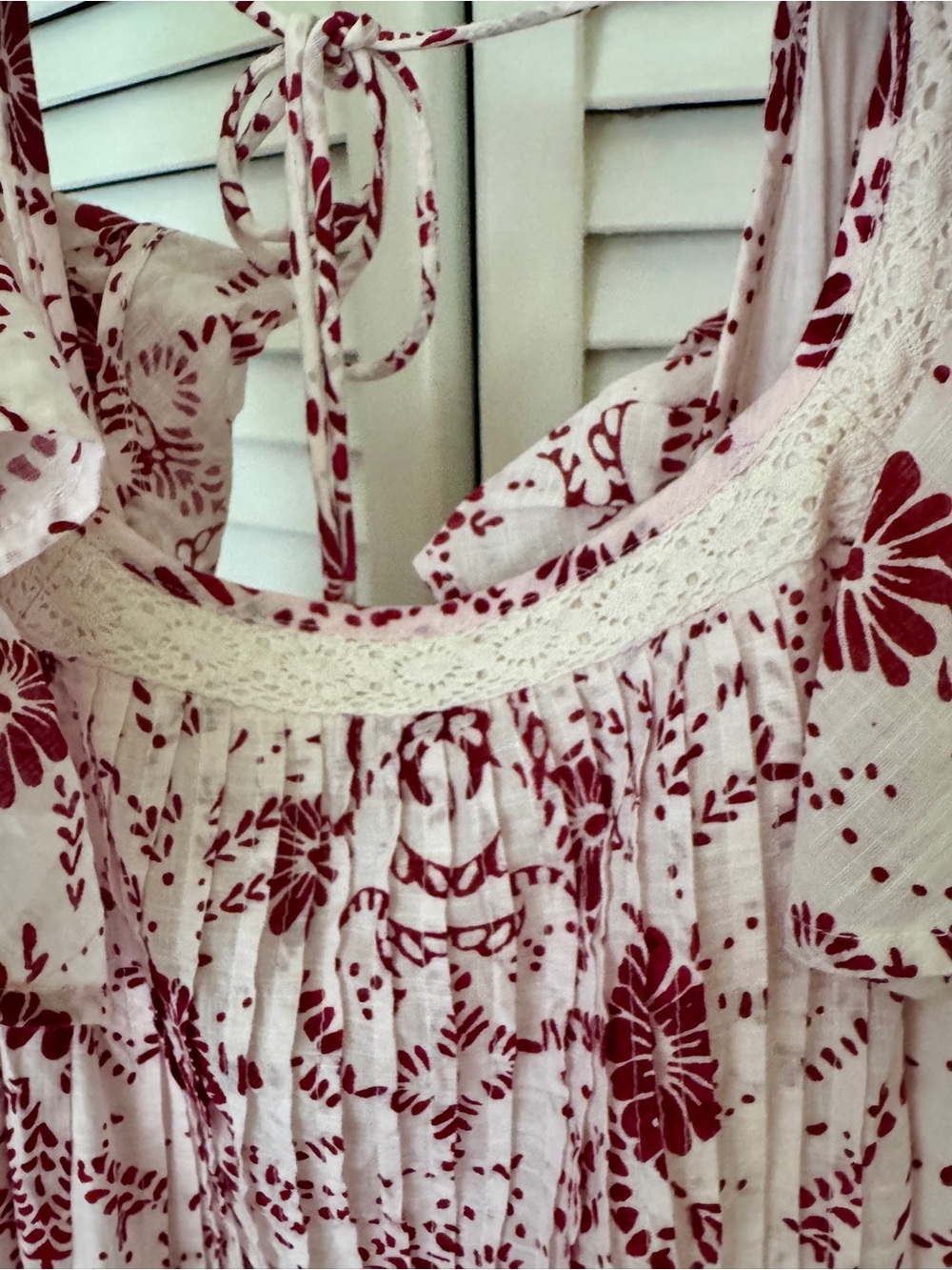 Maeve by Anthropologie Floral Ruffle Mini Dress in Raspberry NWT - Picture 6 of 11